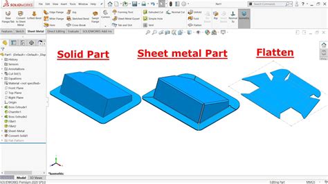 convert to sheet metal part solidworks|convert solid part to sheet metal.